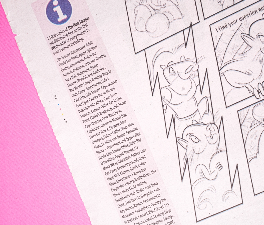 Detail of a Squeers comic strip episode by Roberto Millan about a pigeon asking who the man is in Artel's gay relationship.