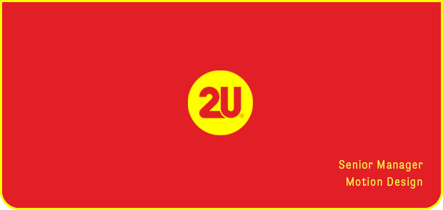 2U home page portfolio menu tile in yellow.