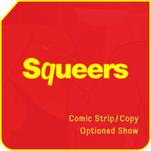 Squeers home page portfolio menu tile in yellow.